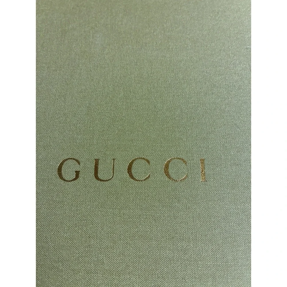 Gucci Gift Box And Dust Bag Green Quilted 9.5x9.5x3